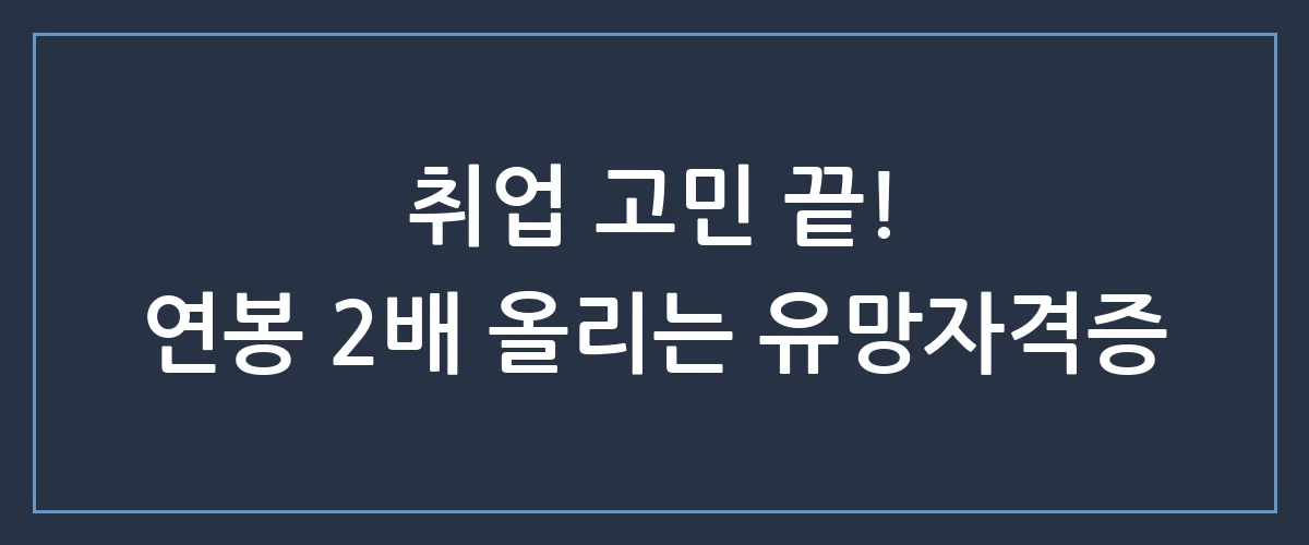2024년 취업·이직 끝판왕! 연봉 높여주는 유망자격증 TOP 3